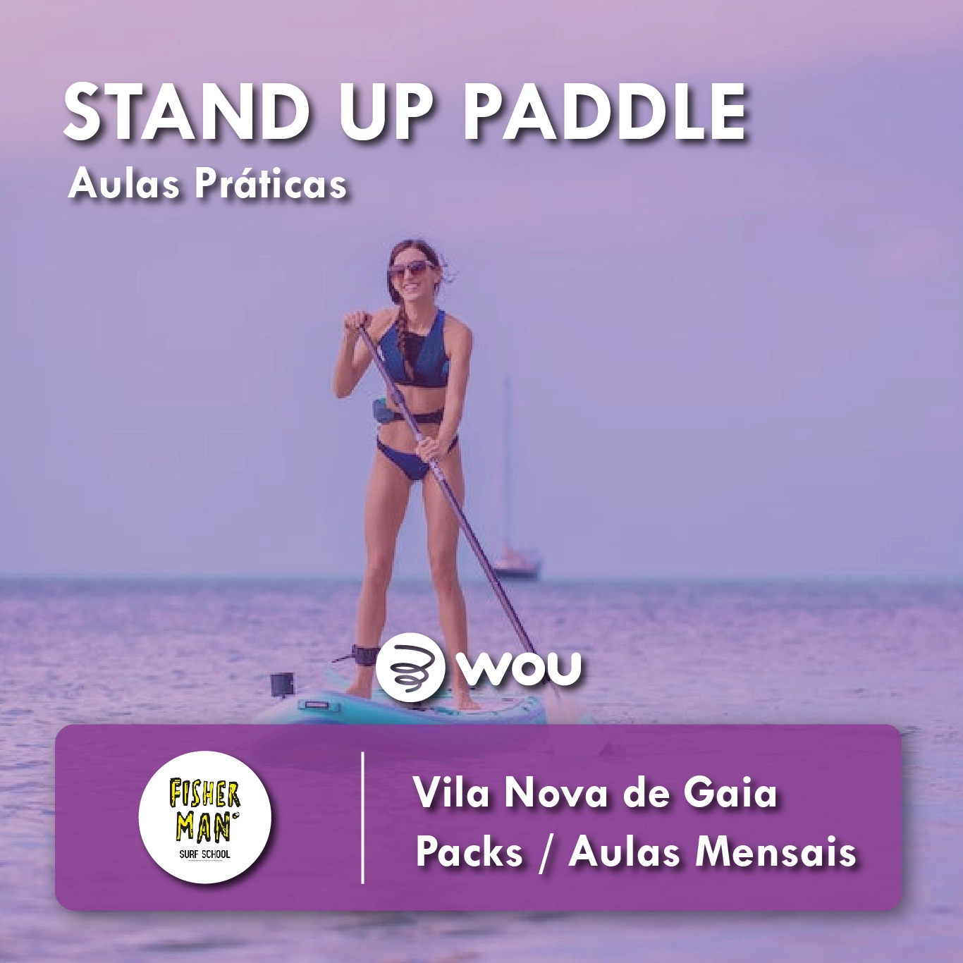 Aulas de Stand Up Paddle em Gaia