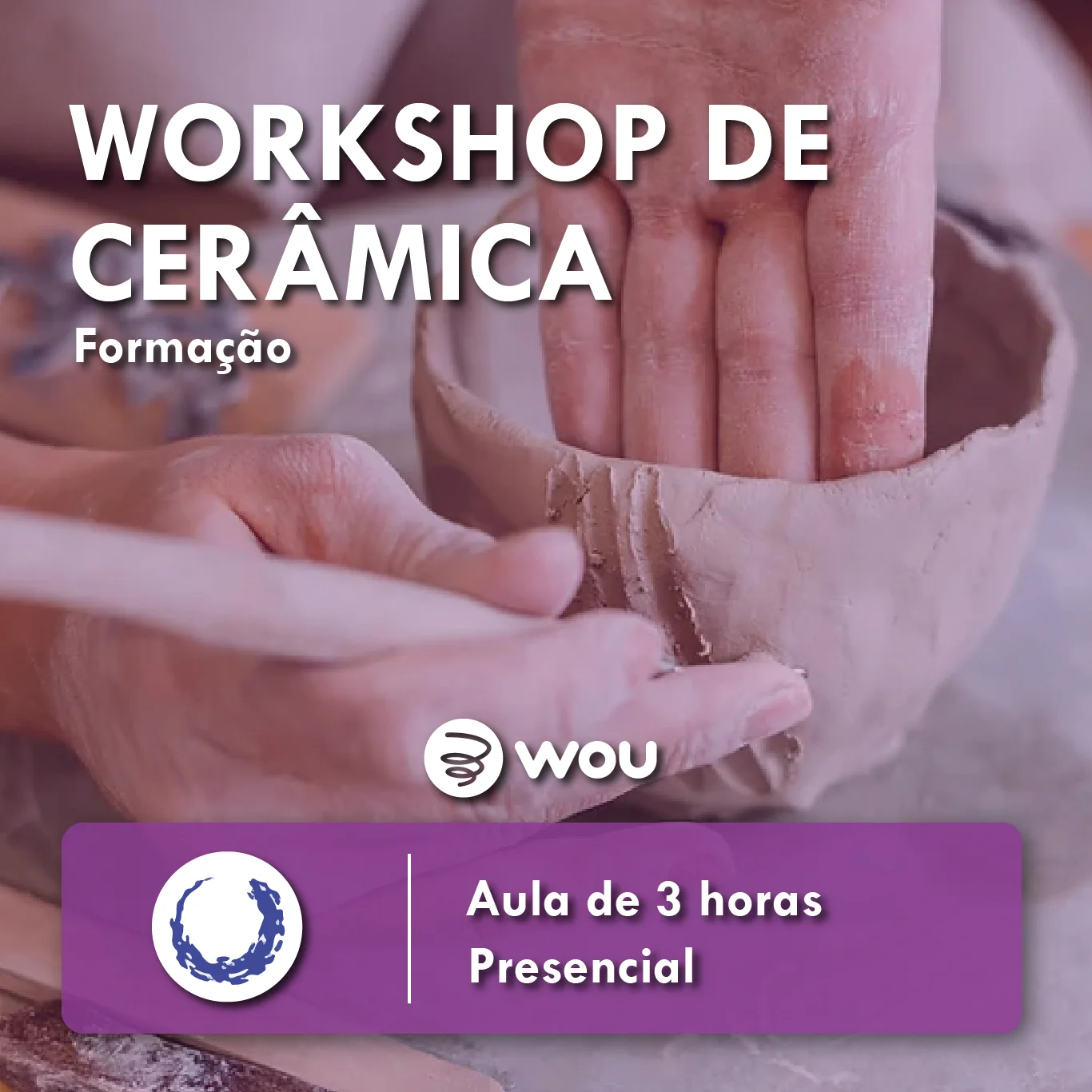 Workshop de Cerâmica de 1 sessão em Braga