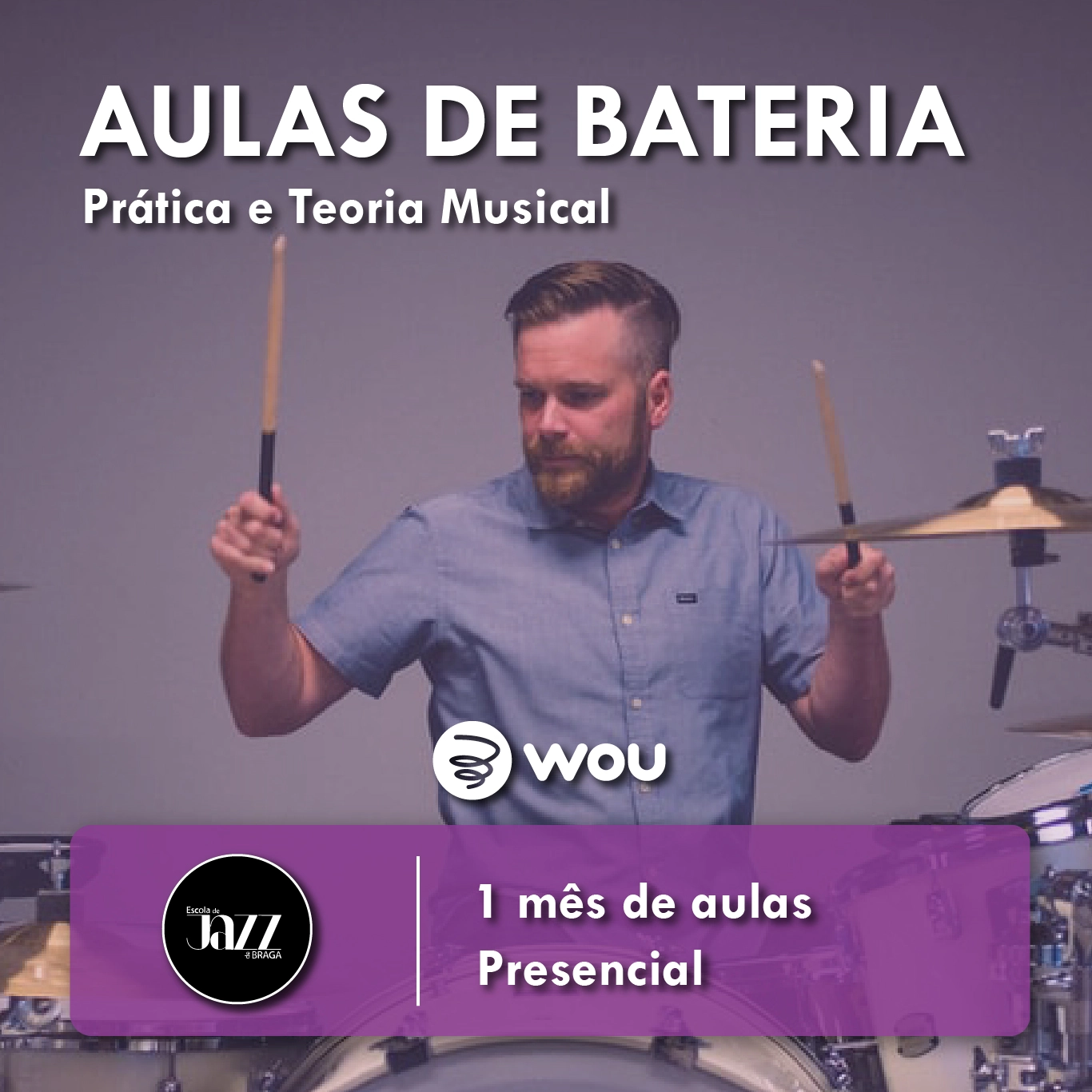 Aulas de Bateria em Braga