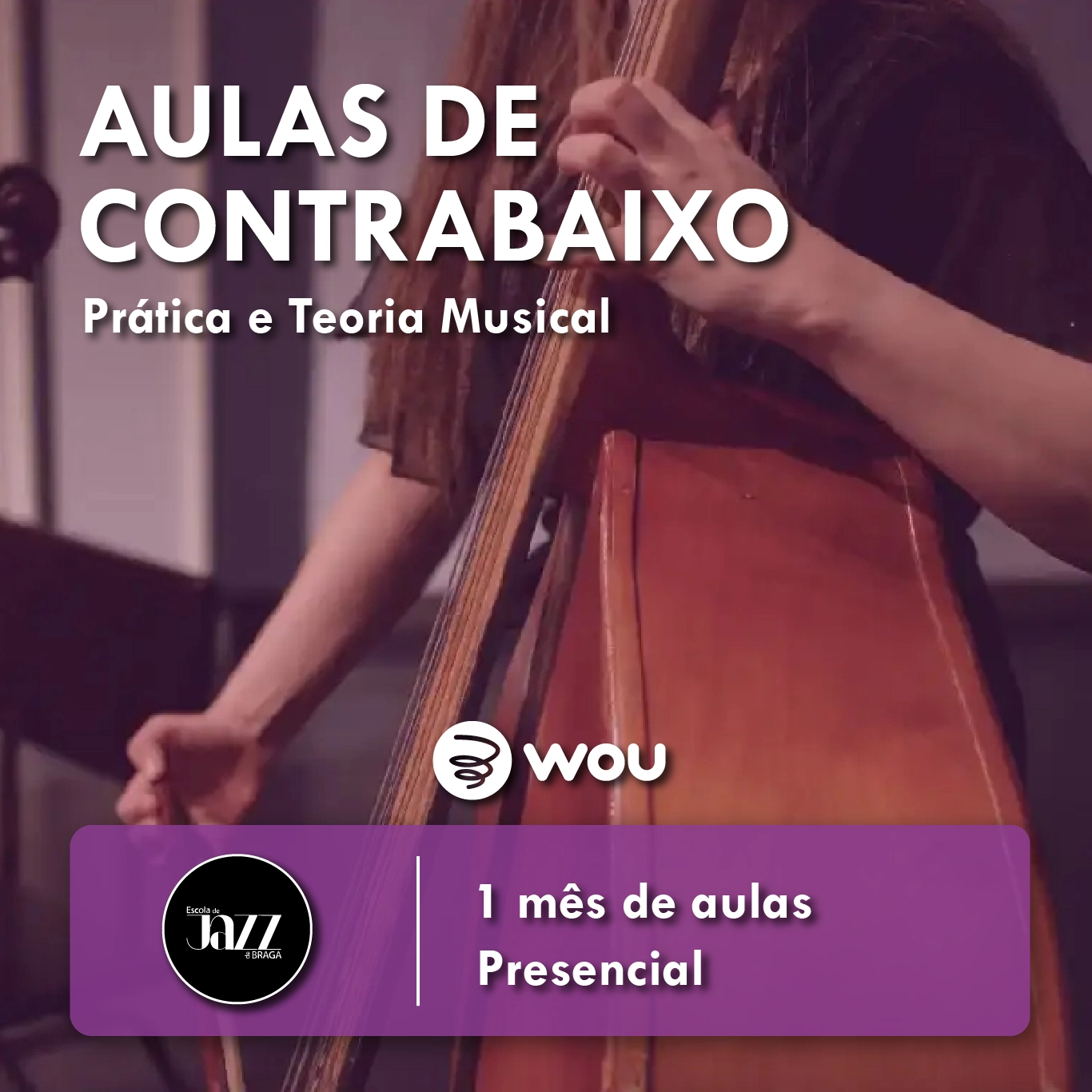 Aulas de Contrabaixo em Braga