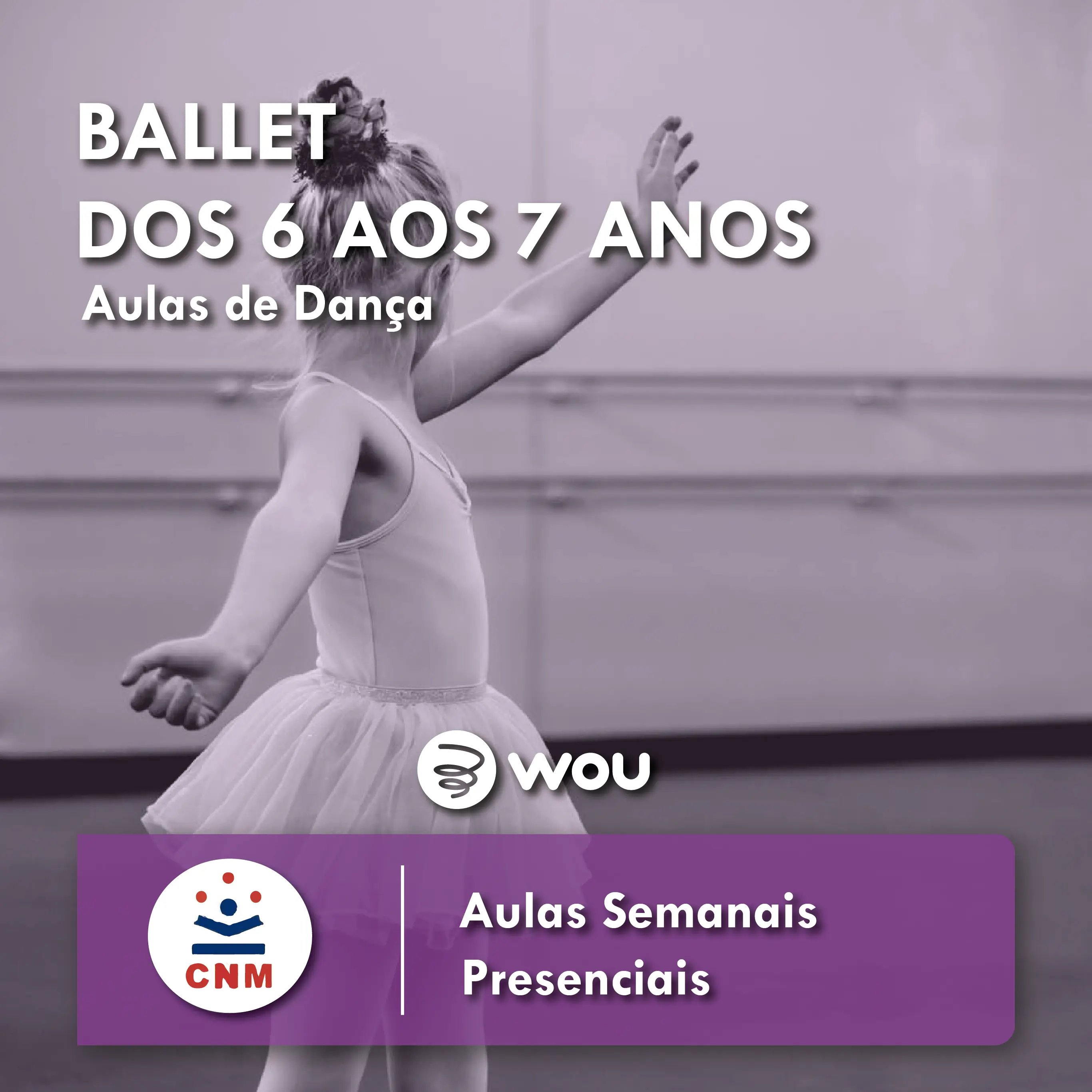 Aulas de Ballet para Crianças dos 6 aos 7 anos em Coimbra